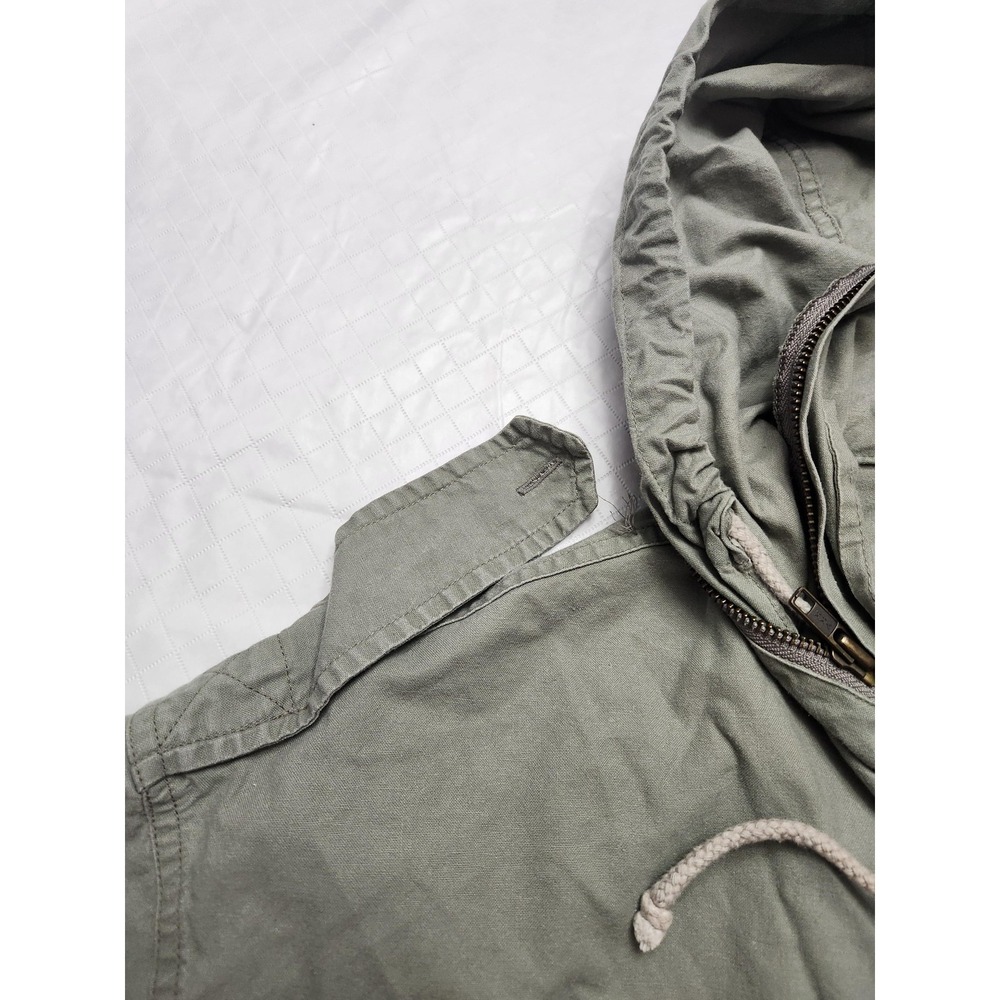 Vintage Banana Republic Jacket Mens Large Green Hooded Canvas Military Field - Picture 3 of 13